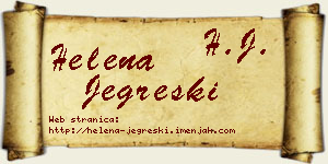 Helena Jegreški vizit kartica